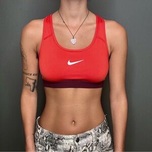 Blood Orange Nike Dri Fit Sports Bra